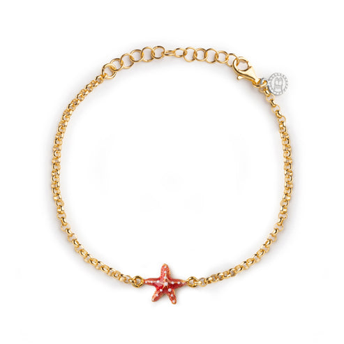 Bracciale Donna Isola Bella Rolò Stella Marina 60000153 Placcato Oro 24kt e Smalti - Arena Gioielli - Isola bella