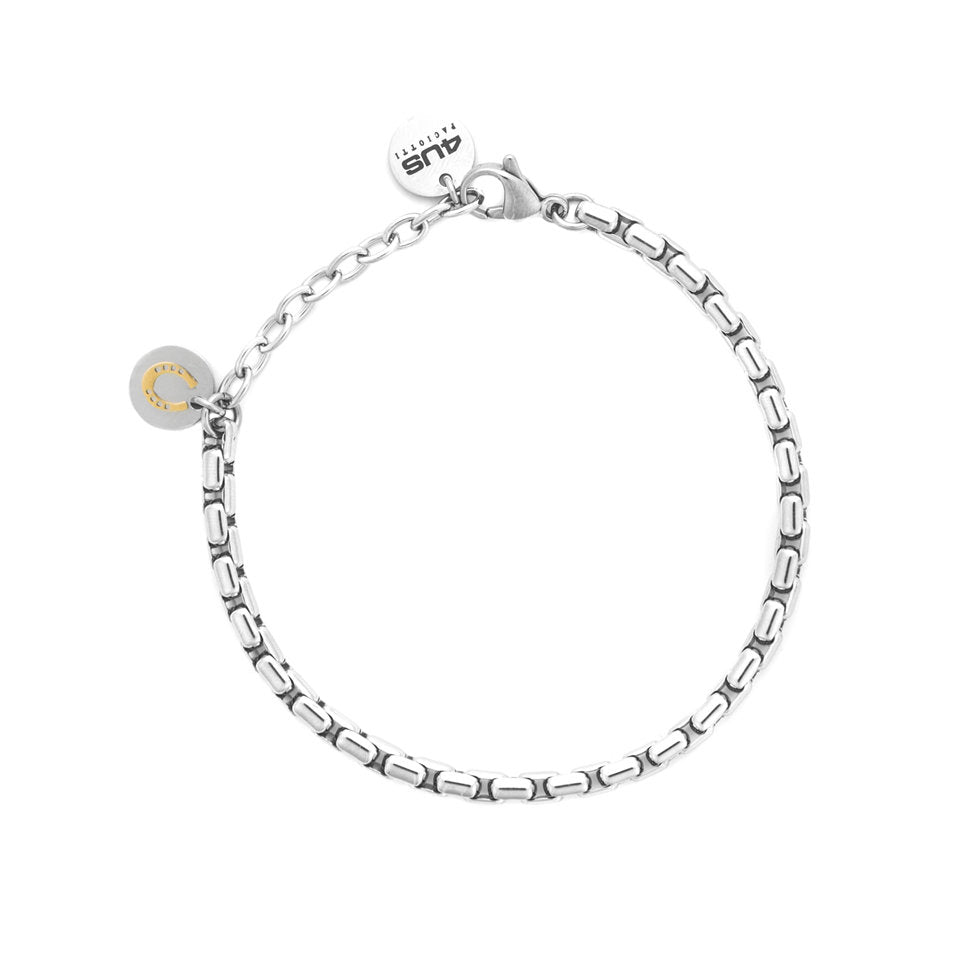 Bracciale Uomo 4US Cesare Paciotti con Dettagli PVD Oro 4UBR8515 in Acciaio - cesare paciotti