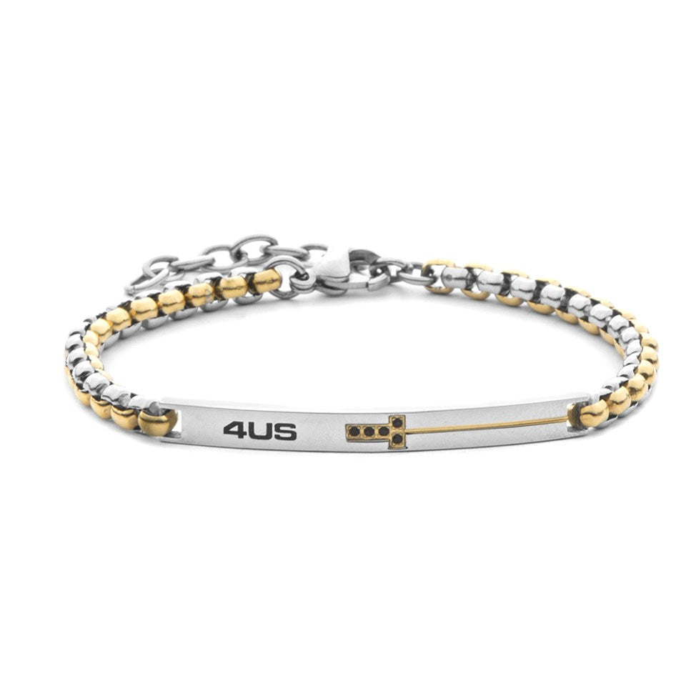 Bracciale Uomo Cesare Paciotti Bicolore 4UBR8541 - Arena Gioielli - cesare paciotti