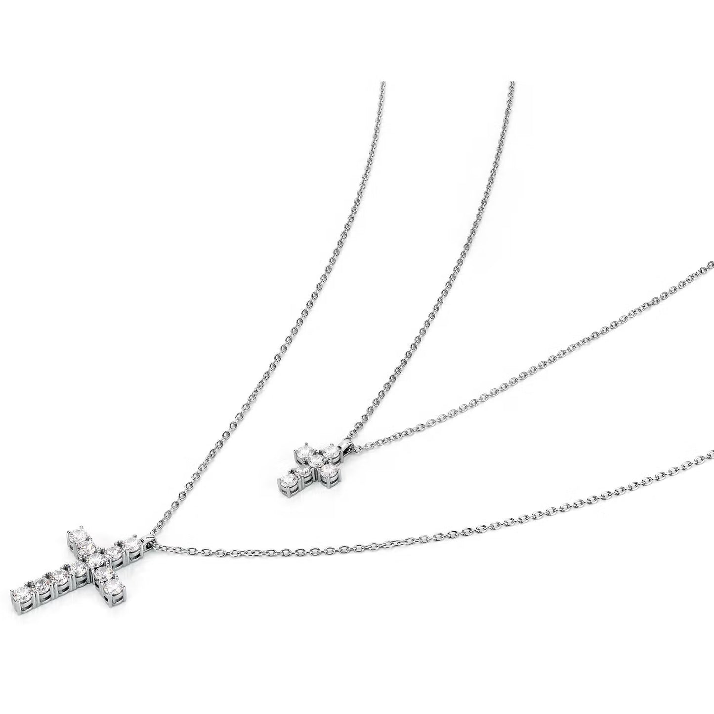 Collana donna Morellato Tesori in Argento 925 e Zirconi con Croce – SAIW117 - Arena Gioielli