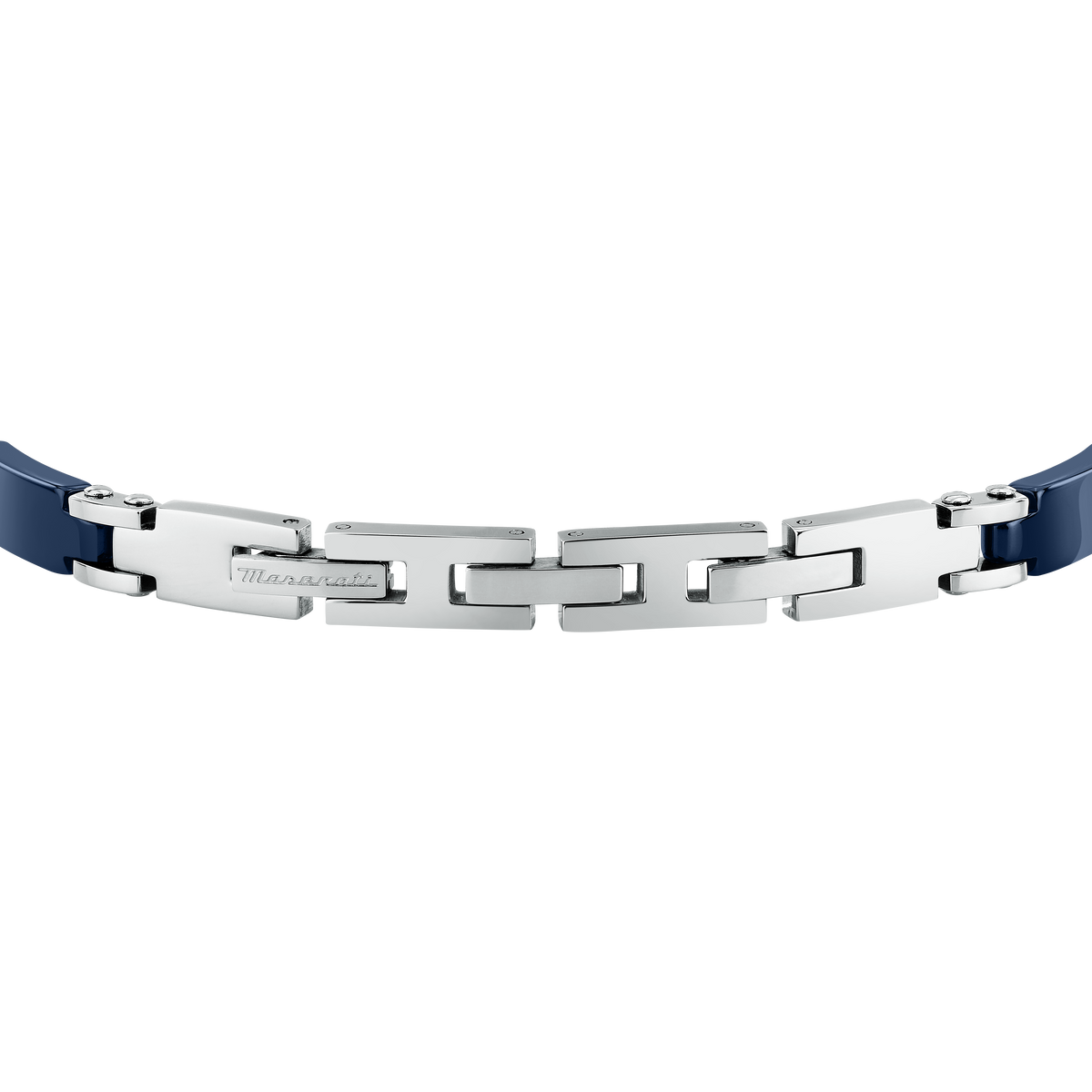 Bracciale Uomo Maserati Ceramic a Catena in Acciaio e Ceramica Blu con Dettagli Rose Gold JM426ATZ99 - Maserati