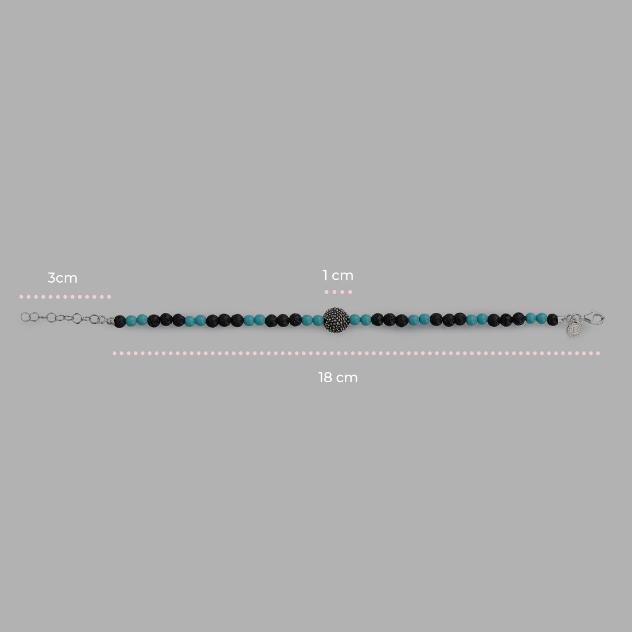 Bracciale unisex in argento Isola Bella Lava Riccio Corallo 20001458