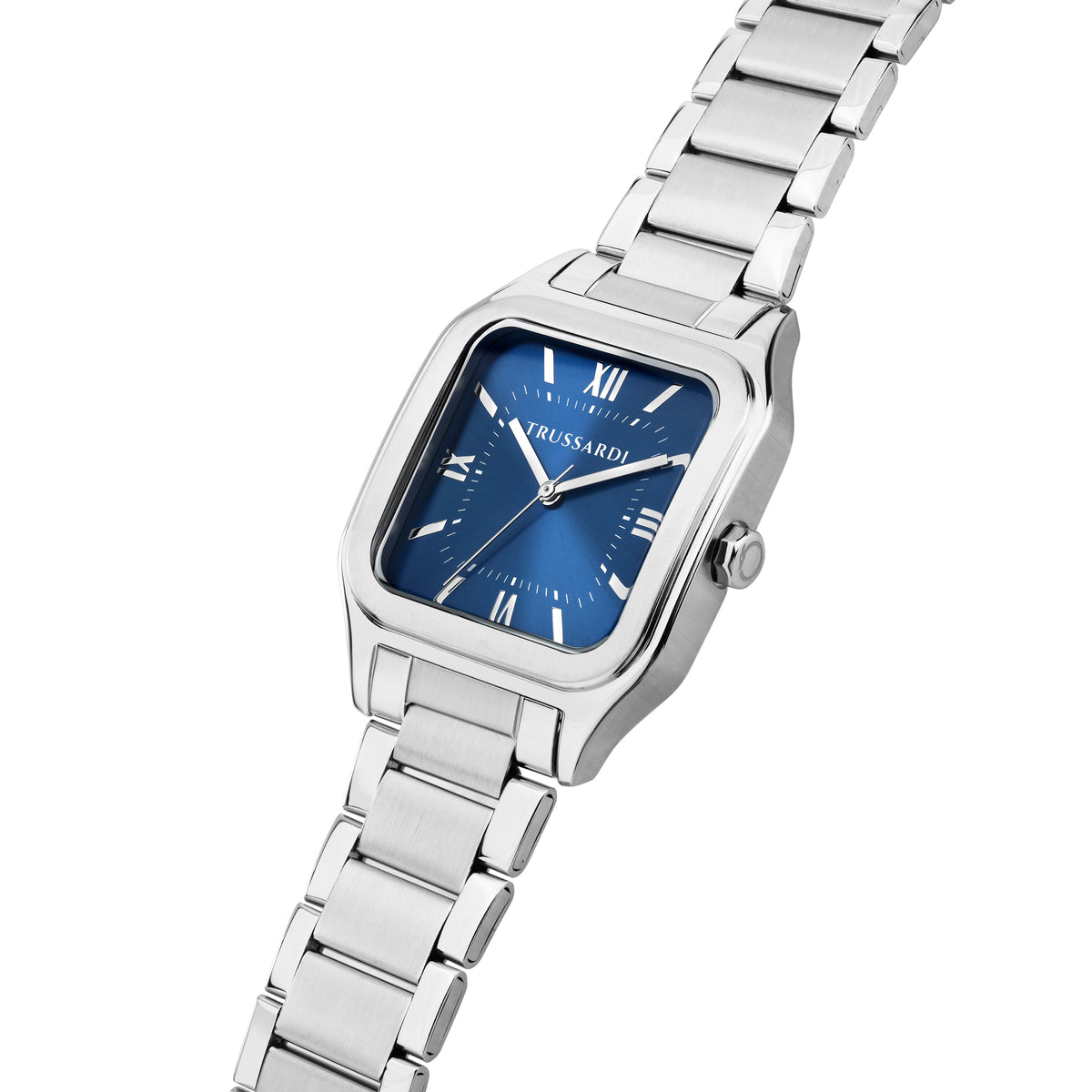Orologio Uomo Trussardi T-Quadro Solo Tempo in Acciaio Silver con Quadrante Blu R2453178001 - Arena Gioielli - Trussardi