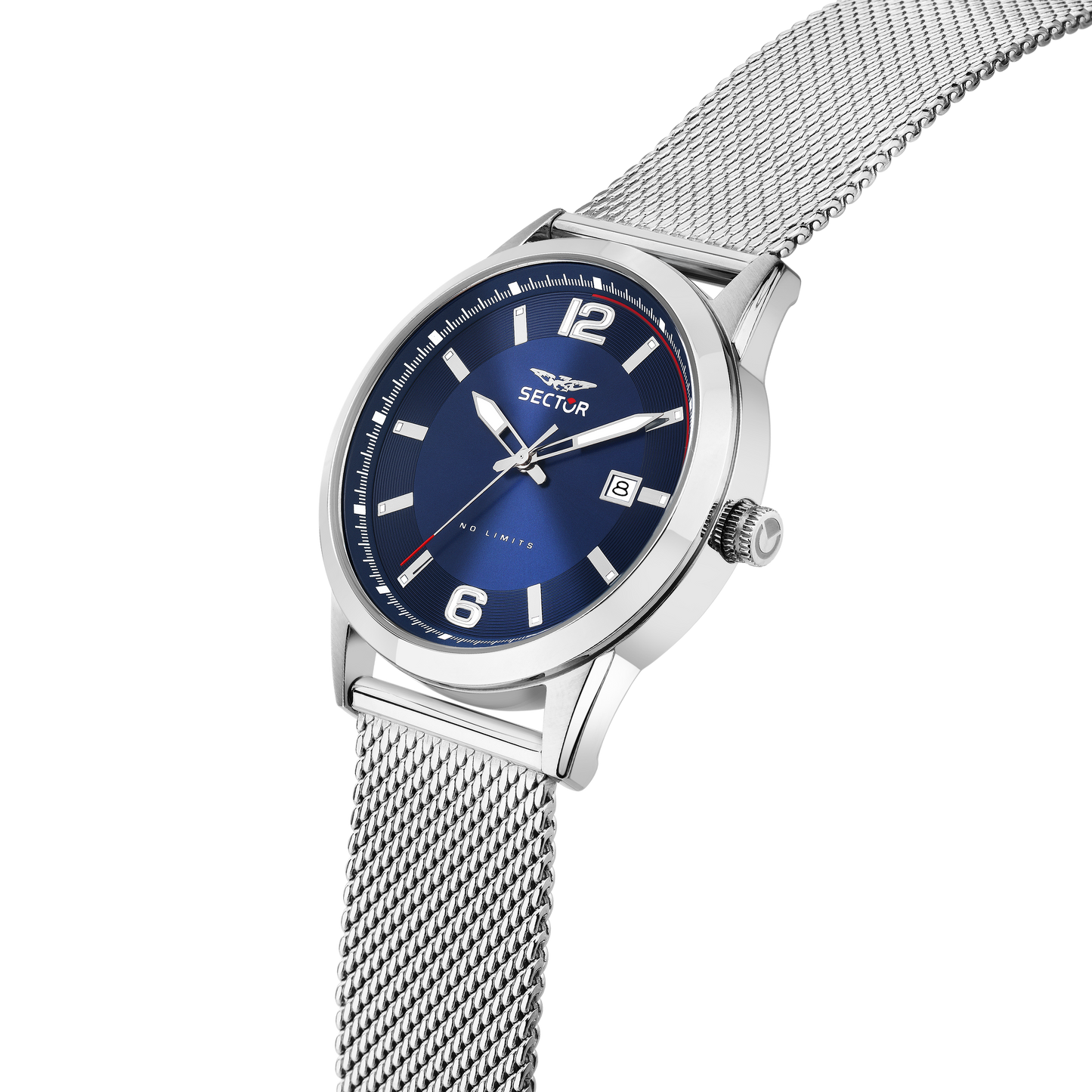 Orologio Uomo Sector 660 Solo Tempo in Acciaio Maglia Milano Silver con Quadrante Blu R3253517035 - Sector