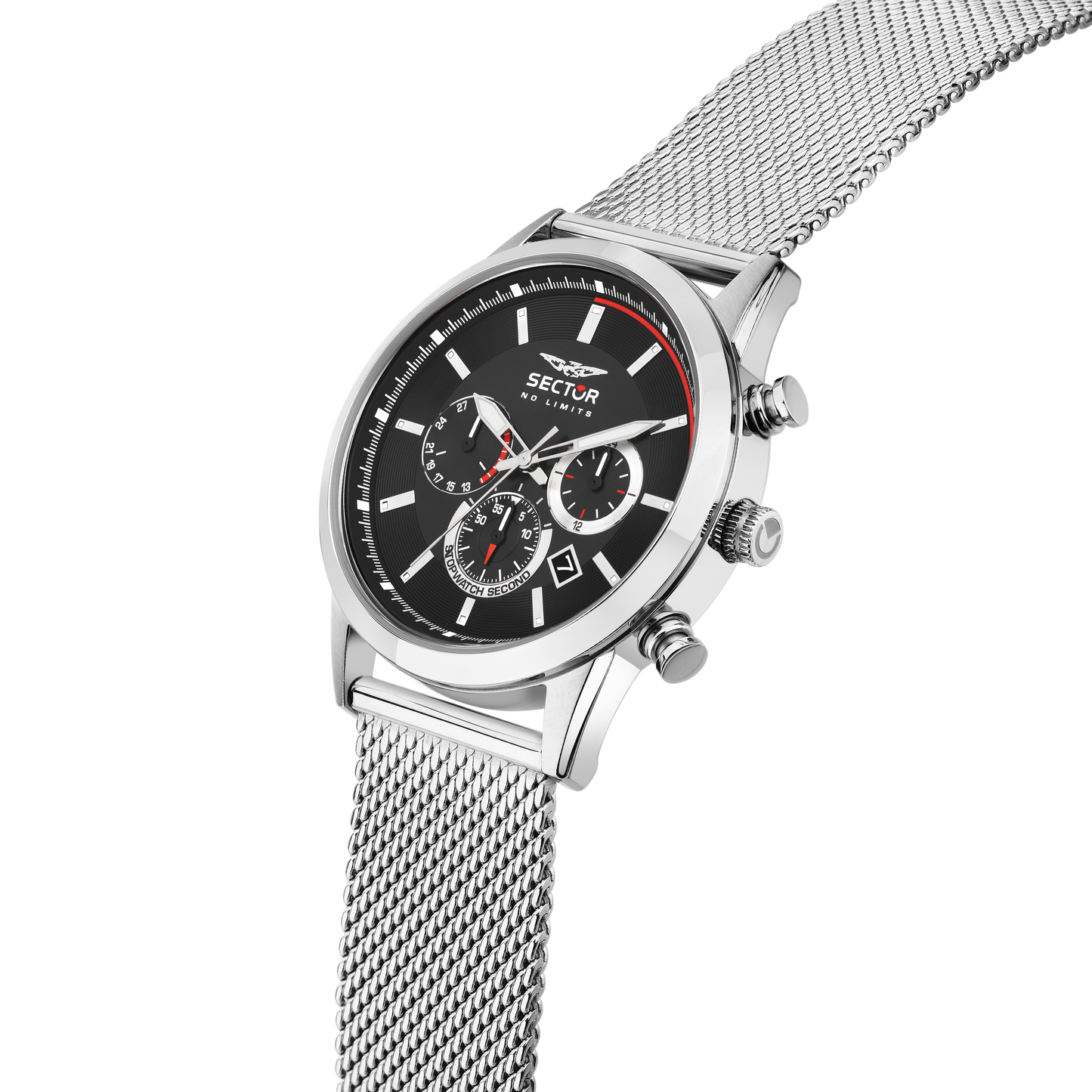 Orologio Uomo Sector Cronografo Maglia Milano Quadrante Nero R3273617011 - Sector