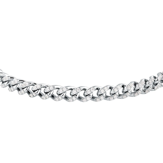 Bracciale Donna Morellato Trame in Argento Sostenibile Silver a Catena con Cubic Zirconia Bianchi SAAG09 - Arena Gioielli - Morellato