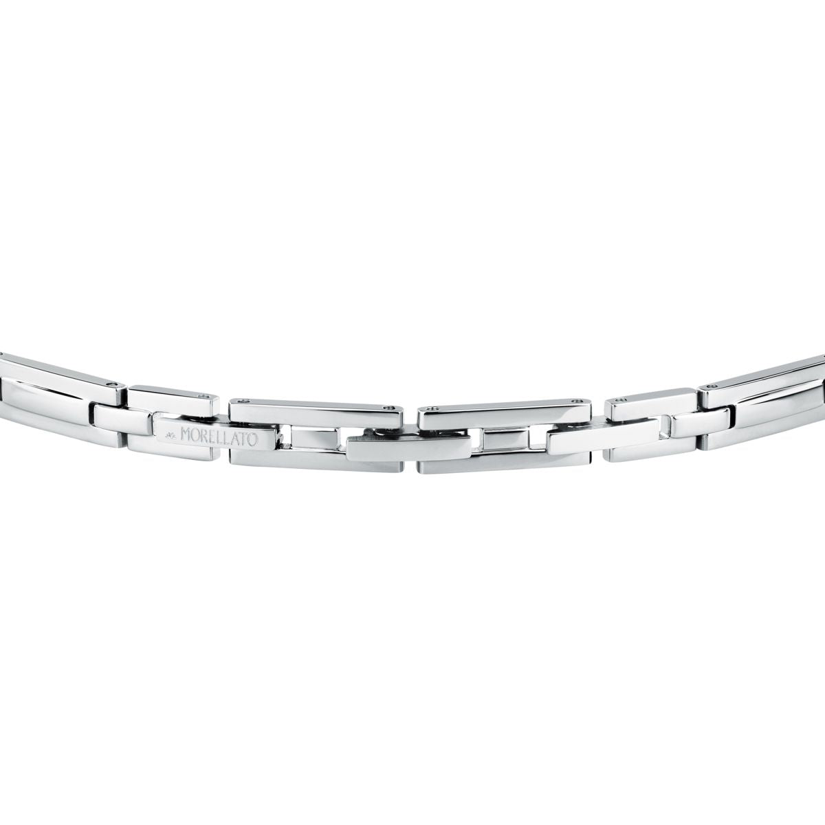 Bracciale Uomo Morellato Motown SALS130 a Catena in Acciaio Silver con Zirconi Blu 18+3,5 cm - Morellato