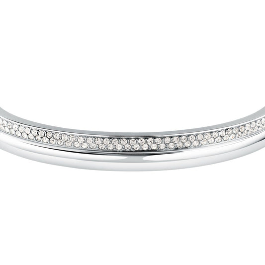 Bracciale Donna Morellato Vintage SAZJ23 Rigido in Acciaio Silver con Cristalli Bianchi 5,6x4,6 cm - Arena Gioielli - Morellato
