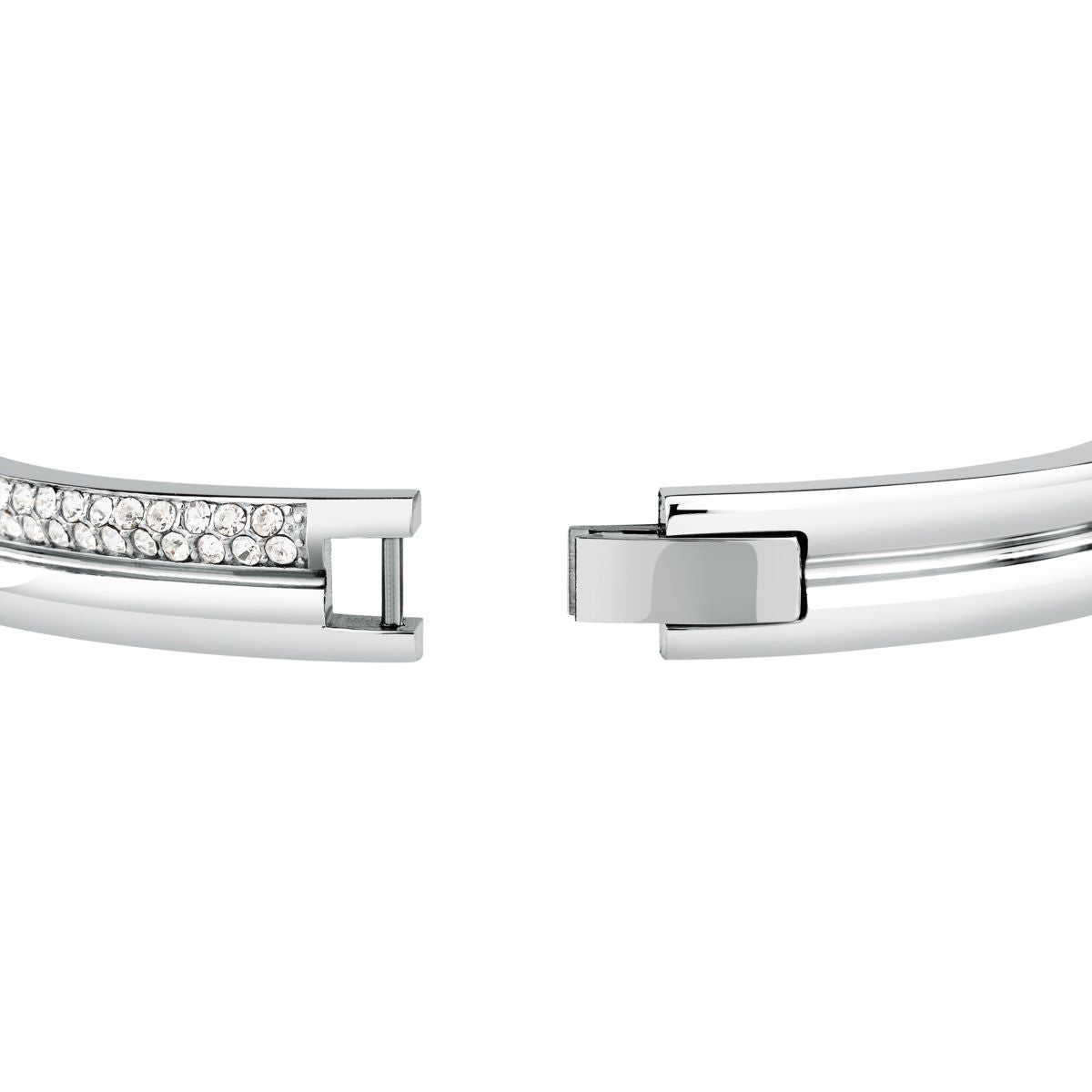 Bracciale Donna Morellato Vintage SAZJ13 Rigido in Acciaio Silver con Cristalli Bianchi 6x5 cm - Morellato