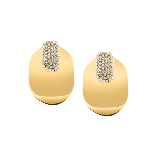 Orecchini Donna Morellato Vintage SAZJ16 a Lobo in Acciaio Dorato con Cristalli Bianchi 31 mm - Arena Gioielli - Morellato
