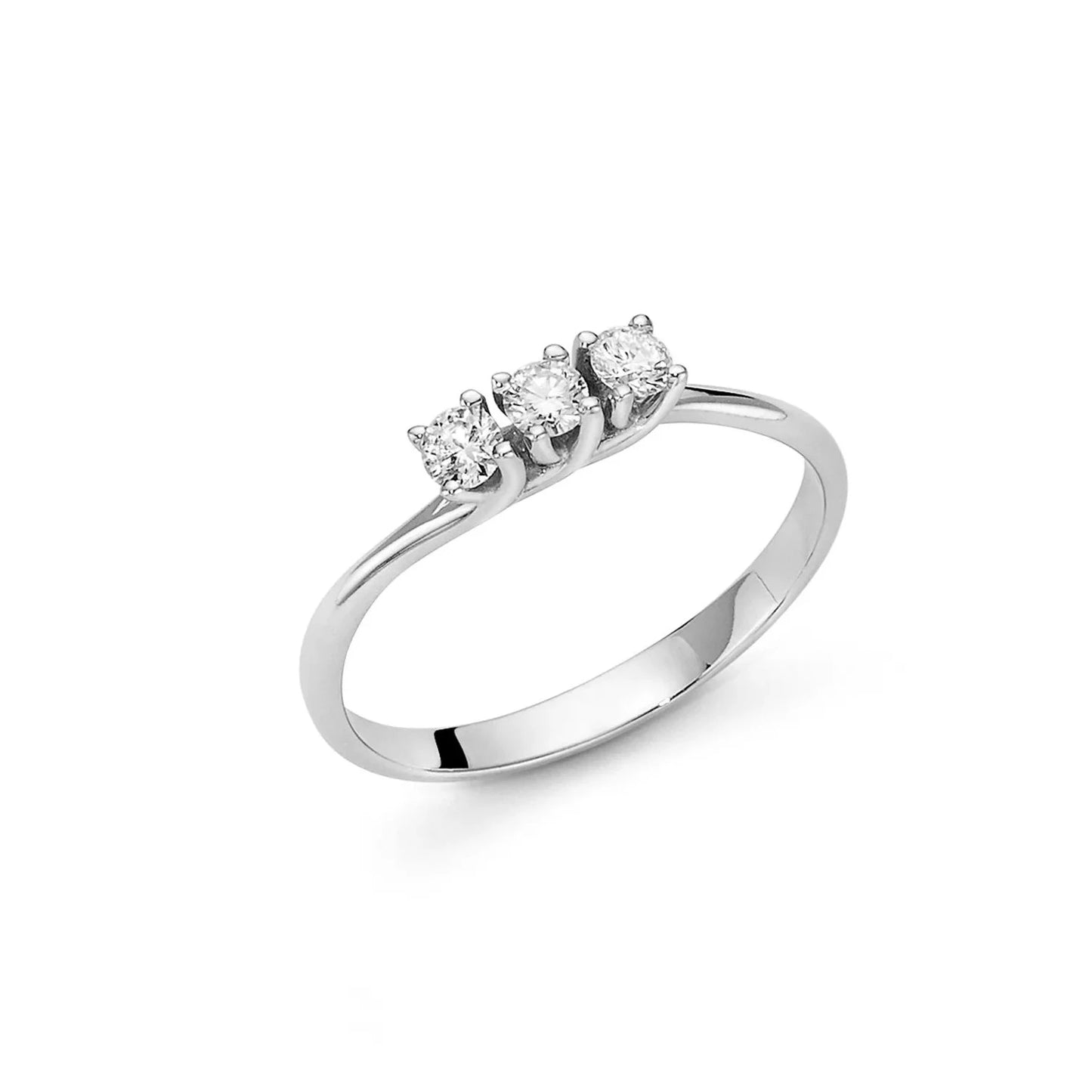 Trilogy Miluna anello in oro e diamante naturale da 0,24 LID3295 - Arena Gioielli