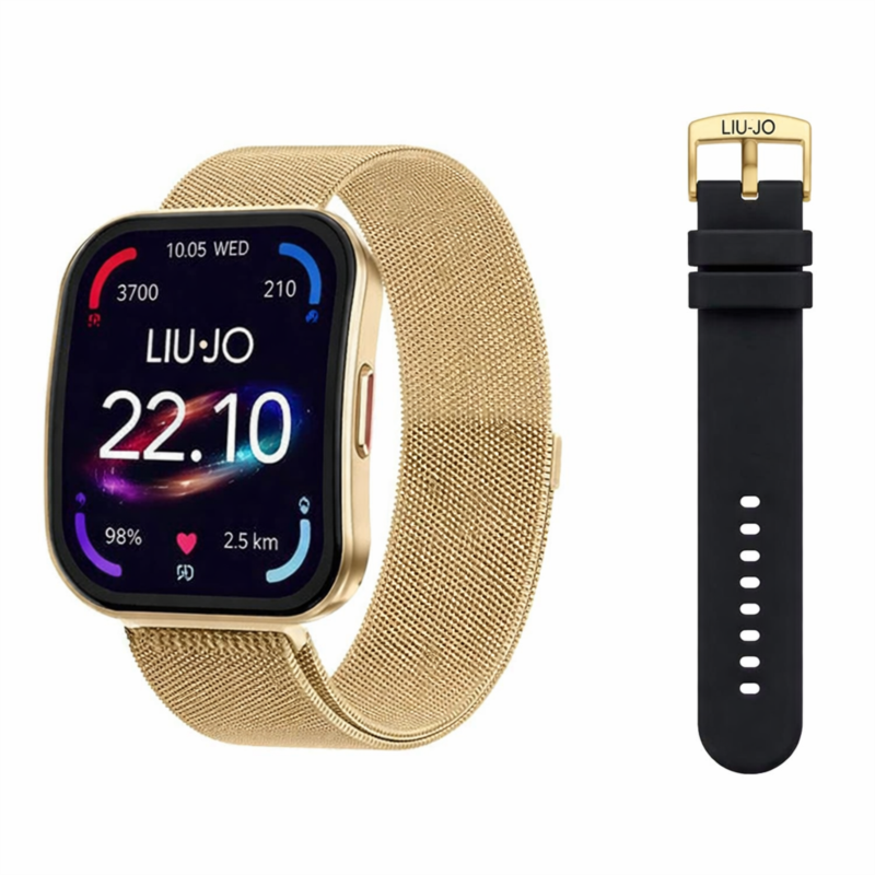 Smartwatch Unisex Liu Jo Curve Gold con Doppio Cinturino – SWLJ218 — Unisex - Arena Gioielli - Liu Jo