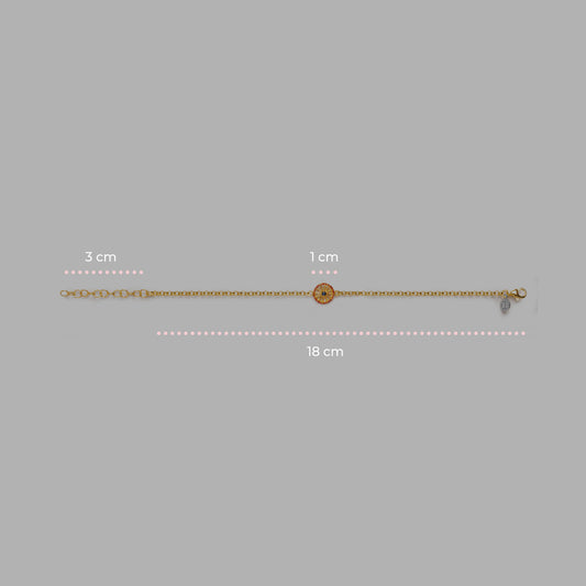 Bracciale Donna Isola Bella Ruota 60000157 Placcato Oro 18kt e Smalti - Arena Gioielli - Isola bella