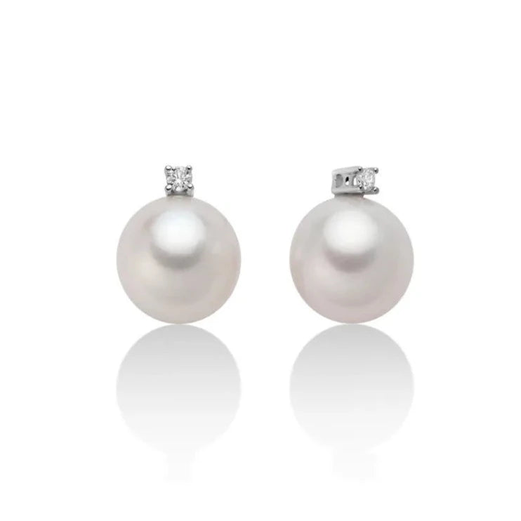 Orecchini donna Miluna perle in oro e diamanti 7/7,5 PER1774 - Arena Gioielli