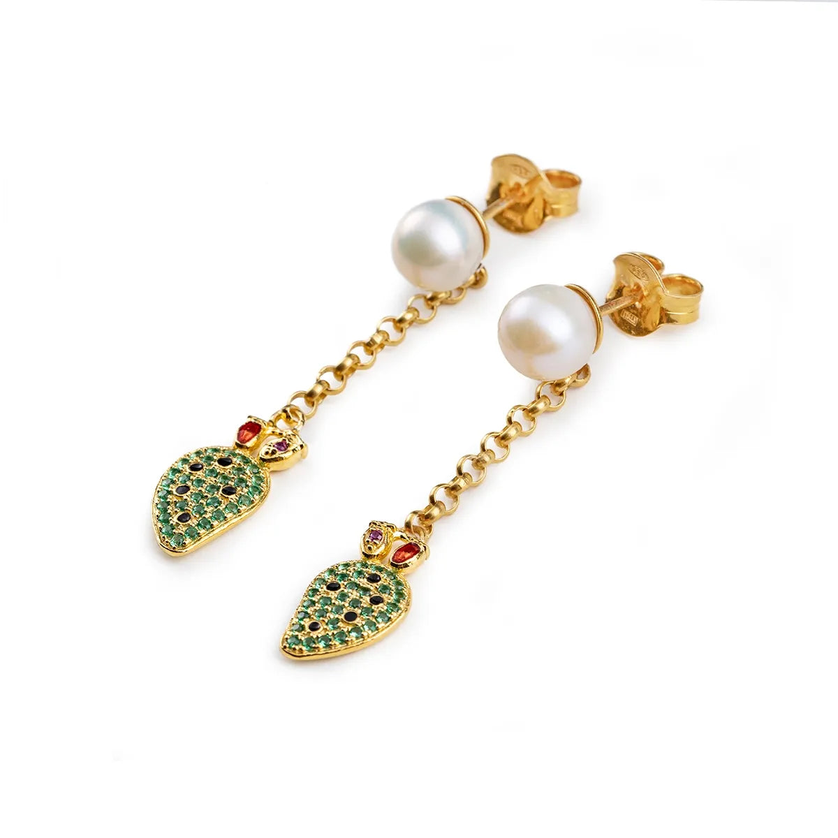 Orecchini donna Perla Pala Di Fico Lapilli 20001406 - Arena Gioielli