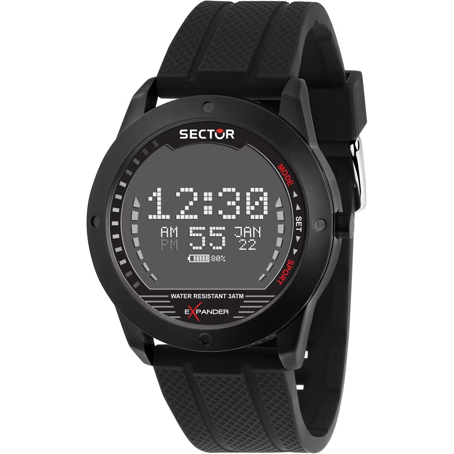 Orologio digitale uomo silicone Sector Ex-43 Nero R3251239001 - Arena Gioielli