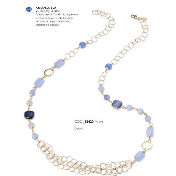 Collana Donna Sovrani Cristal Magique Cristallo Blu J12420 - Sovrani