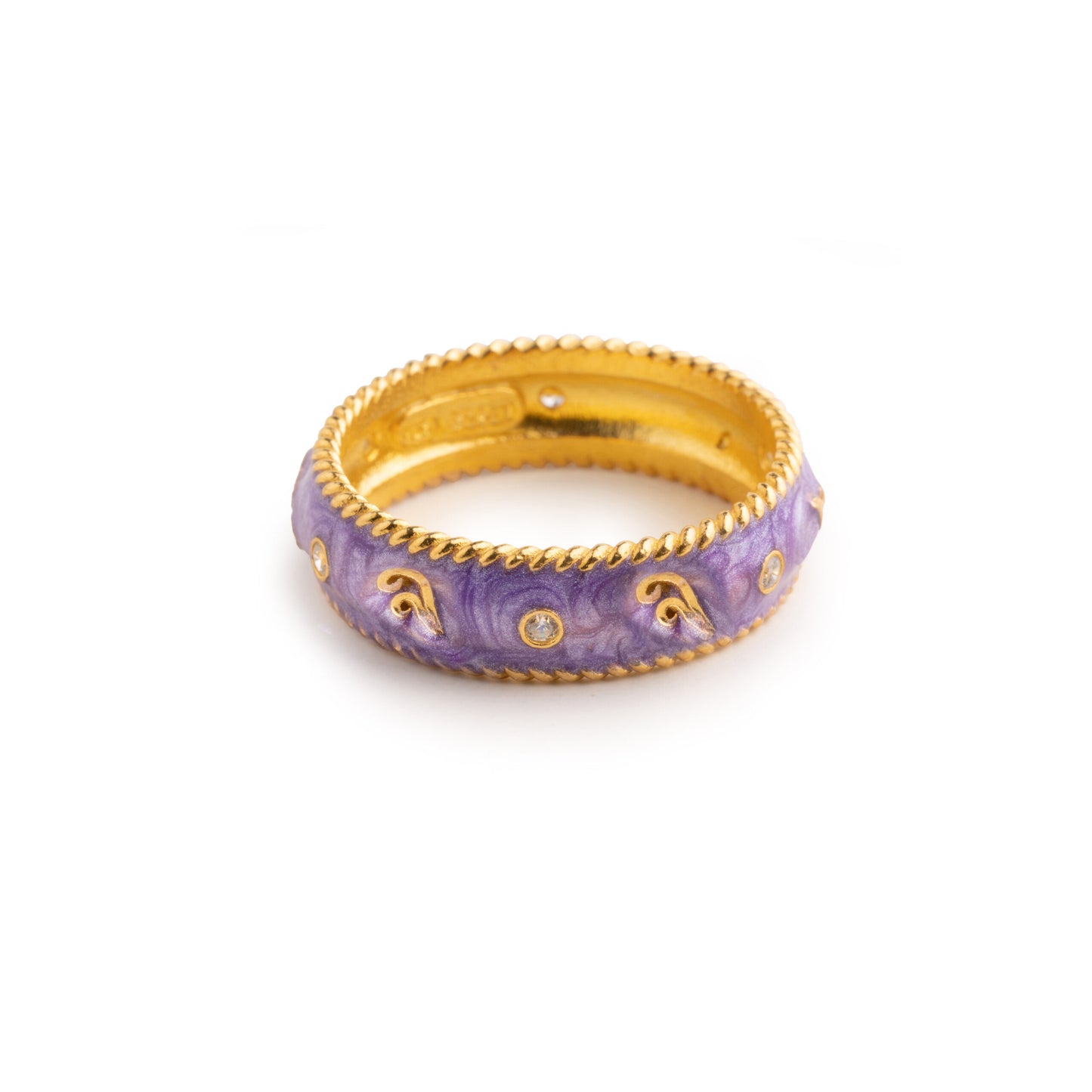 Anello in argento onde lilla Isola Bella - Arena Gioielli