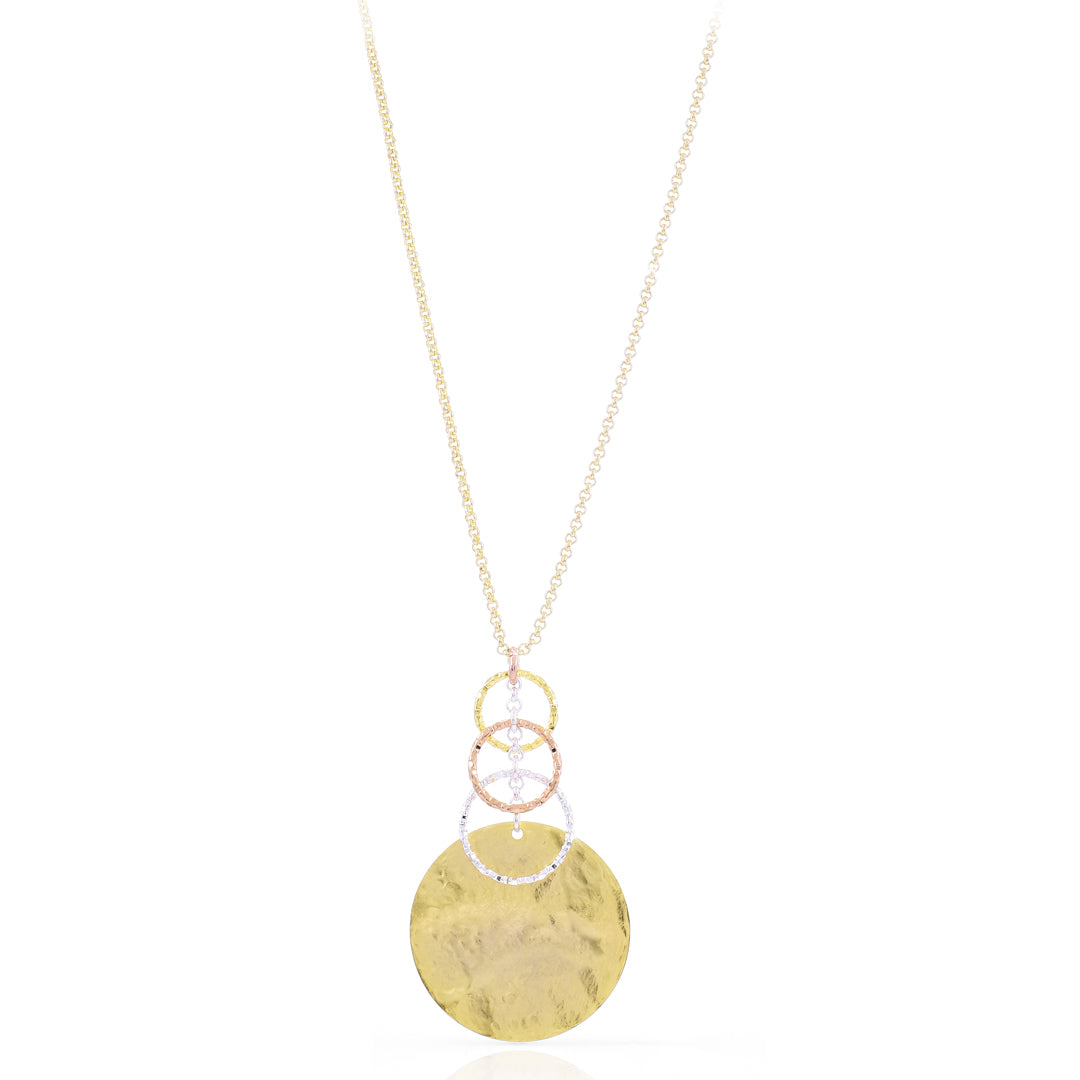 Collana in bronzo dorato 3 colori Unoaerre - Arena Gioielli - Unoaerre
