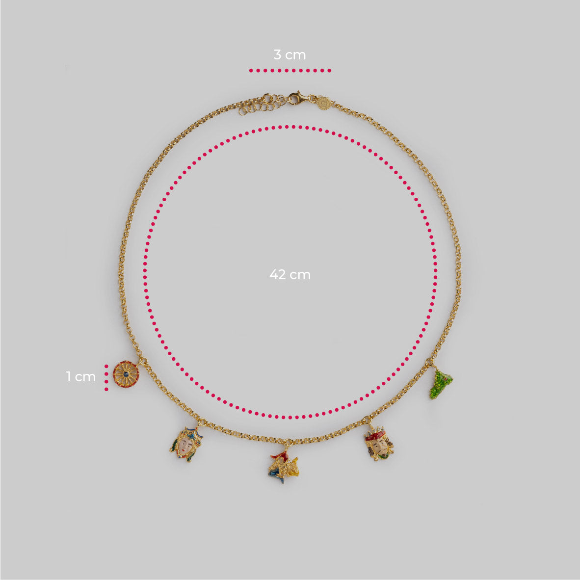 Collana donna Isola Bella Sicilia smalto 20001290 - Arena Gioielli