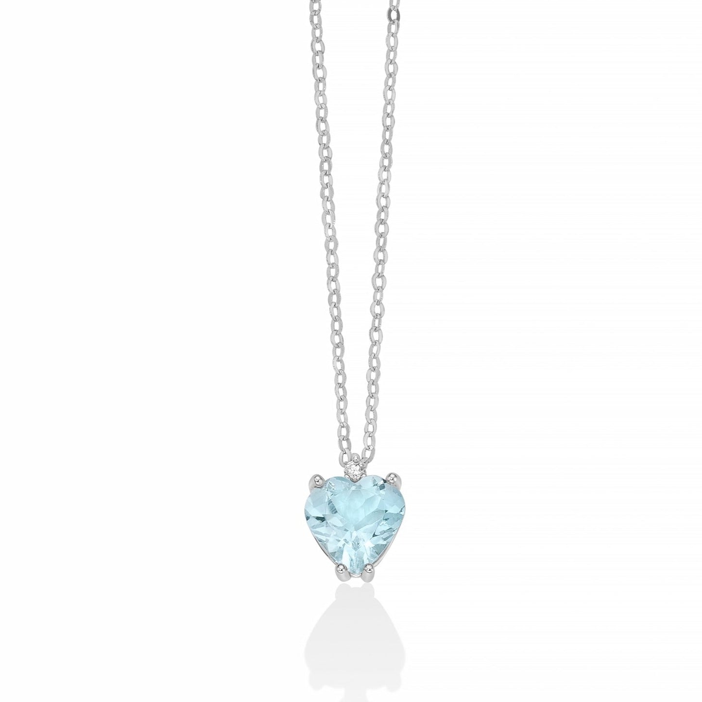 Collana donna Miluna oro, diamante e acquamarina CLD4285 - Arena Gioielli