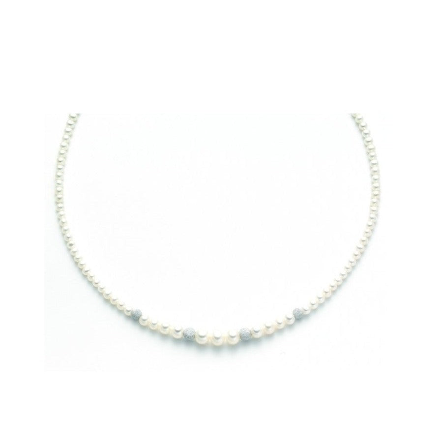 Collana in oro e perle boule e fantasia 4/4,5 mm - Arena Gioielli
