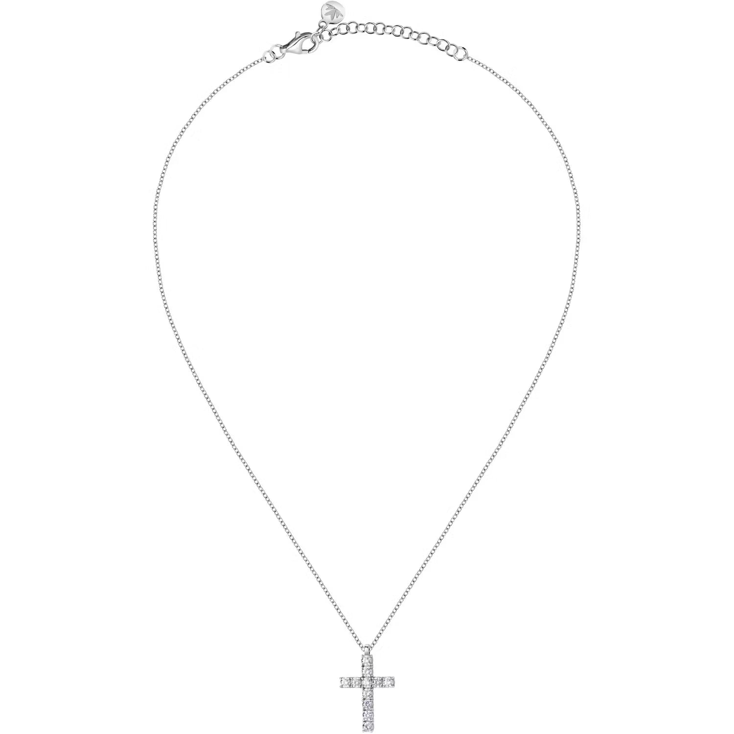 Collana donna Morellato Tesori in Argento 925 e Zirconi con Croce – SAIW117 - Arena Gioielli 