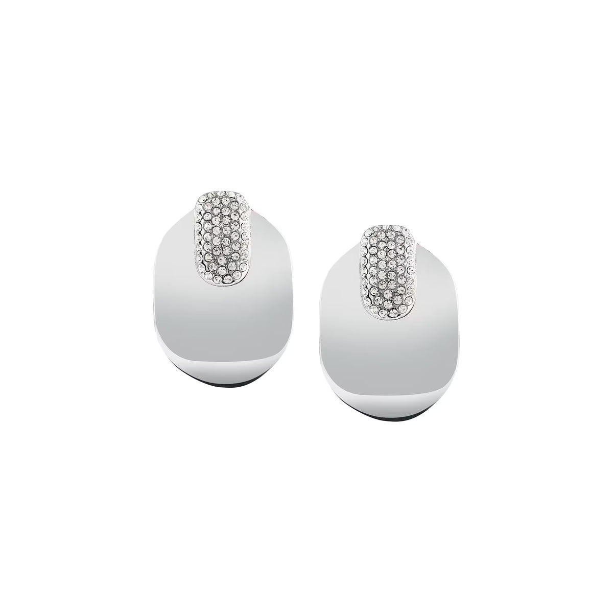 Orecchini Donna Morellato Vintage SAZJ21 a Lobo in Acciaio Silver con Cristalli Bianchi 31 mm - Morellato