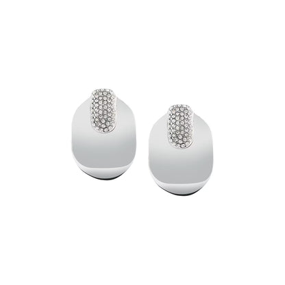 Orecchini Donna Morellato Vintage SAZJ21 a Lobo in Acciaio Silver con Cristalli Bianchi 31 mm