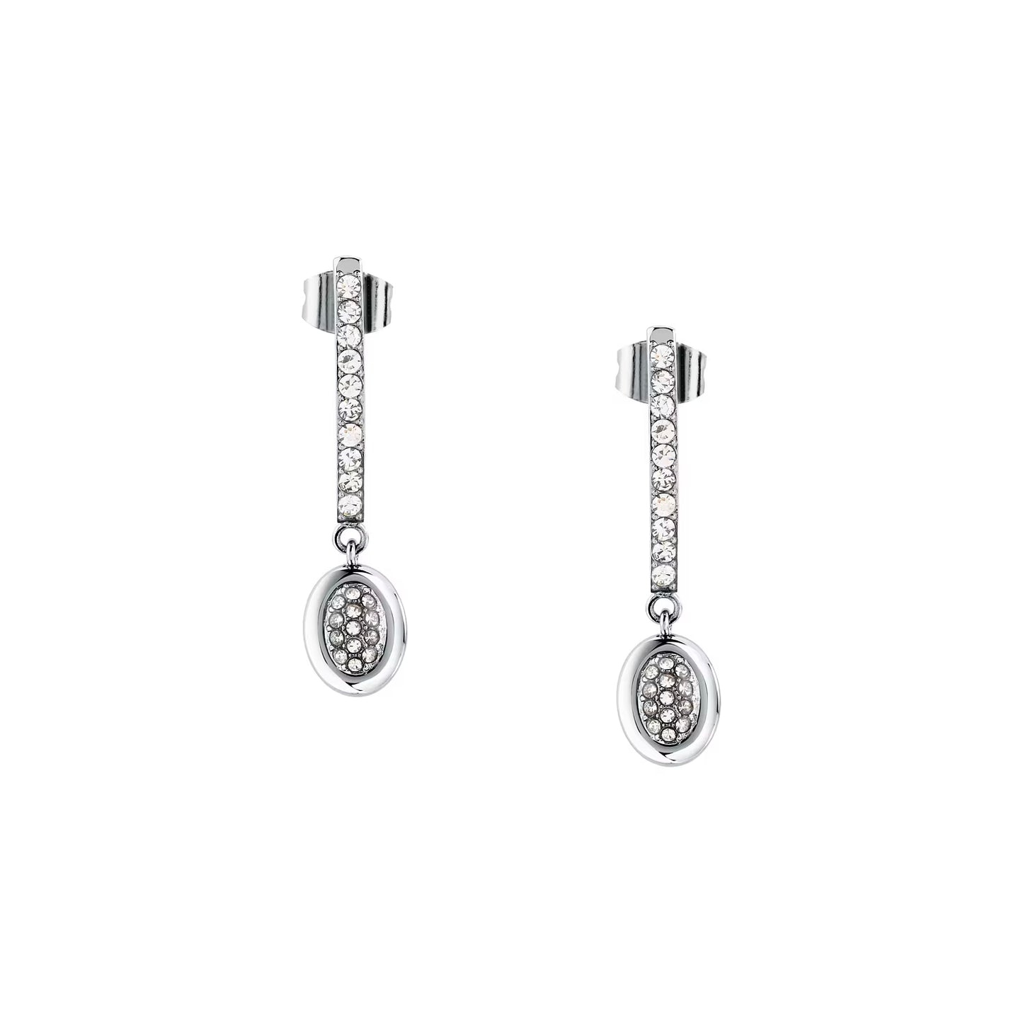 Orecchini Pendenti Donna Trussardi T-Concept TJAYY23 – Acciaio e Cristalli - Trussardi