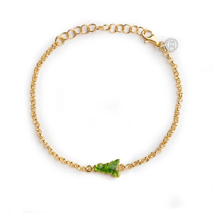 Bracciale Donna Isola Bella Rolò Sicilia 60000151 in Acciaio Placcato Oro e Smalto Verde - Arena Gioielli