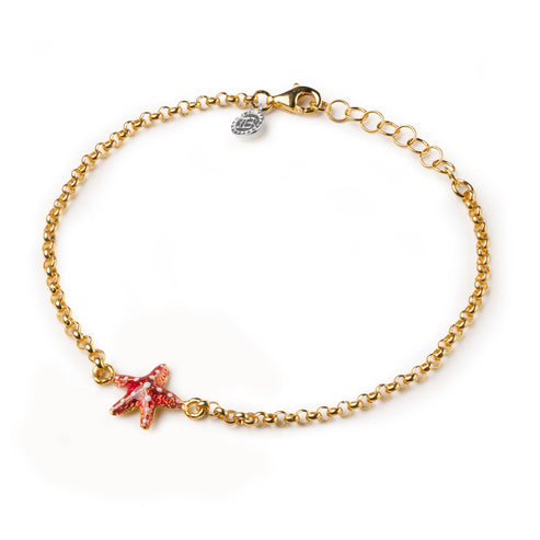 Bracciale Donna Isola Bella Rolò Stella Marina 60000153 Placcato Oro 24kt e Smalti - Arena Gioielli - Isola bella