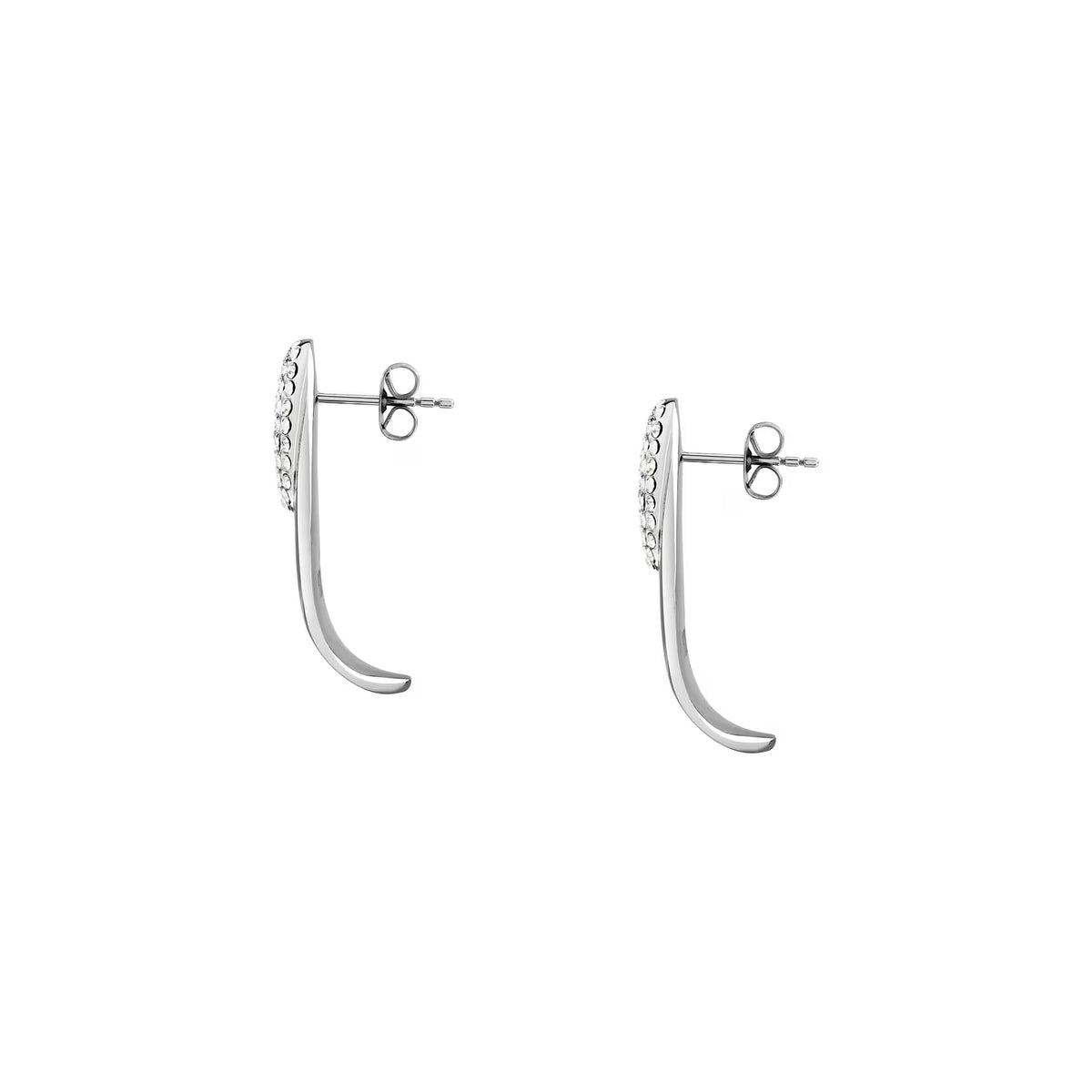 Orecchini Donna Morellato Vintage SAZJ21 a Lobo in Acciaio Silver con Cristalli Bianchi 31 mm - Morellato