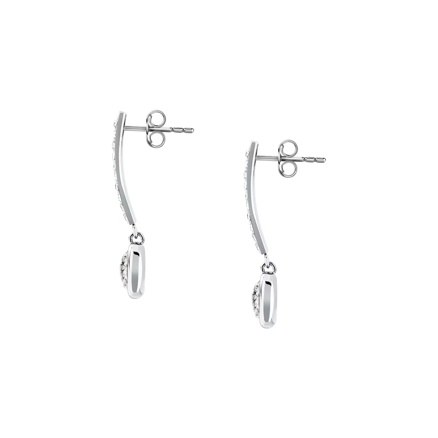 Orecchini Pendenti Donna Trussardi T-Concept TJAYY23 – Acciaio e Cristalli - Trussardi