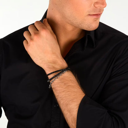 Bracciale Uomo Trussardi T-Leather TJAXZ17 - Arena Gioielli