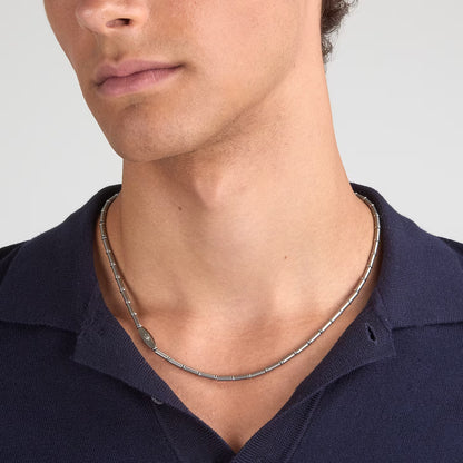 Collana Uomo Maserati Titanium JM426AXF02 a Catena in Acciaio Silver 52 cm