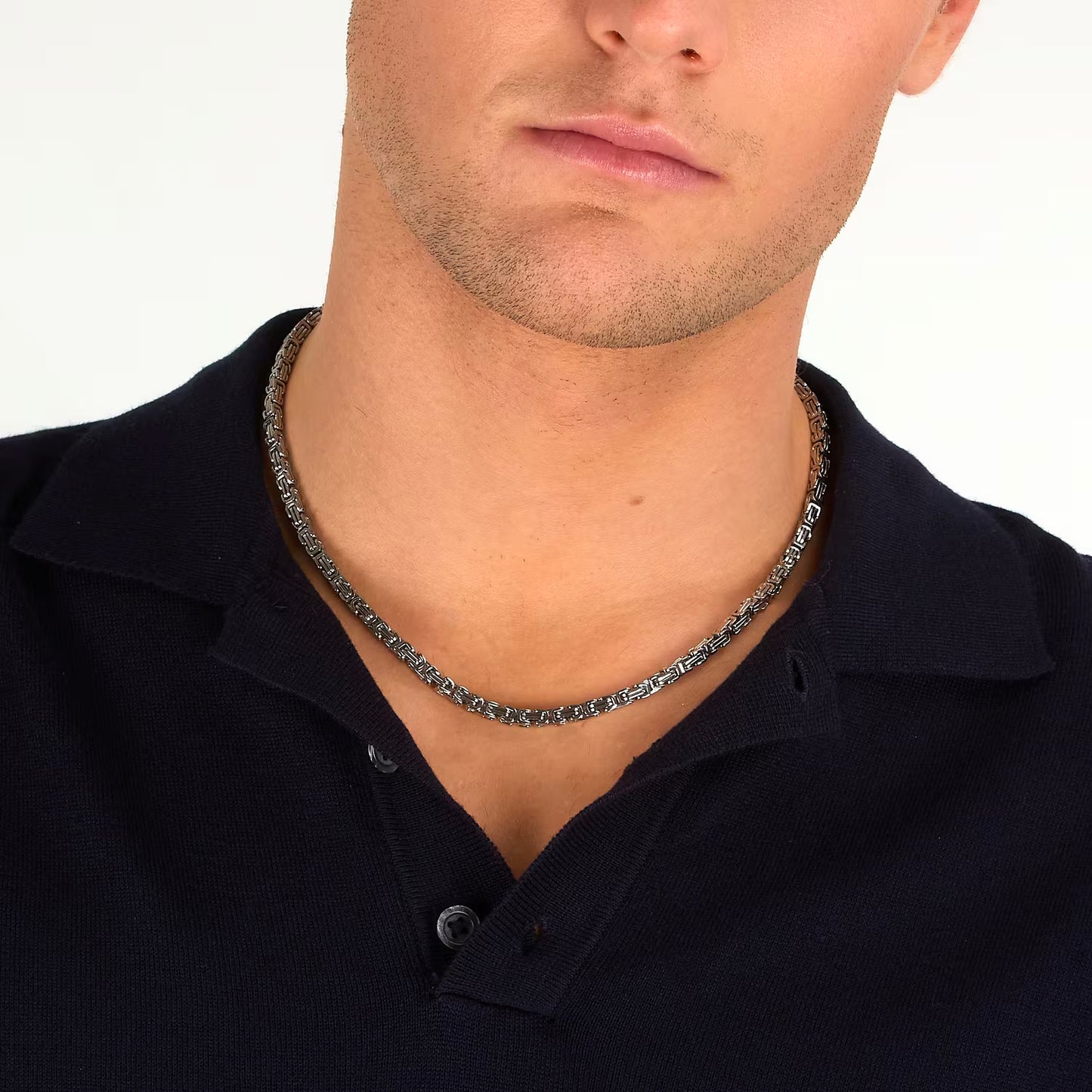 Collana Uomo Trussardi T-Steel TJAXV46 – Maglia Bizantina - Trussardi