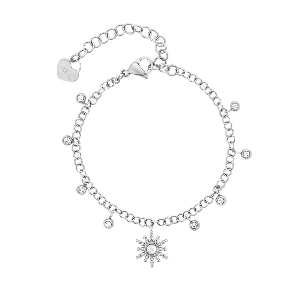 Bracciale Donna Cesare Paciotti 4US 4UBR8333W in Acciaio Anallergico con Pendente Sole e Cristalli - Arena Gioielli
