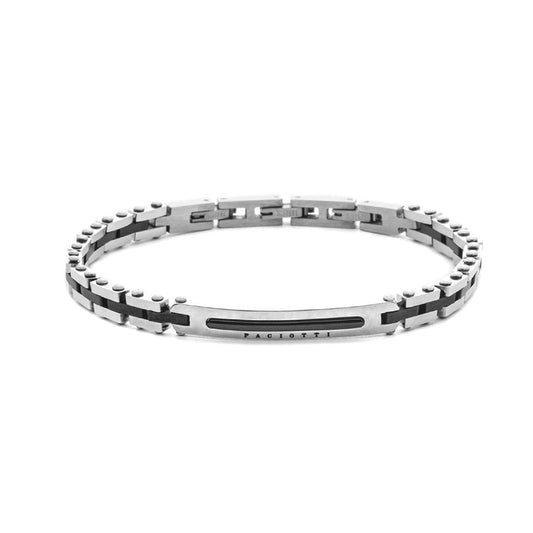 Bracciale Uomo 4US Cesare Paciotti in Acciaio e PVD Nero – 4UBR8429 - cesare paciotti