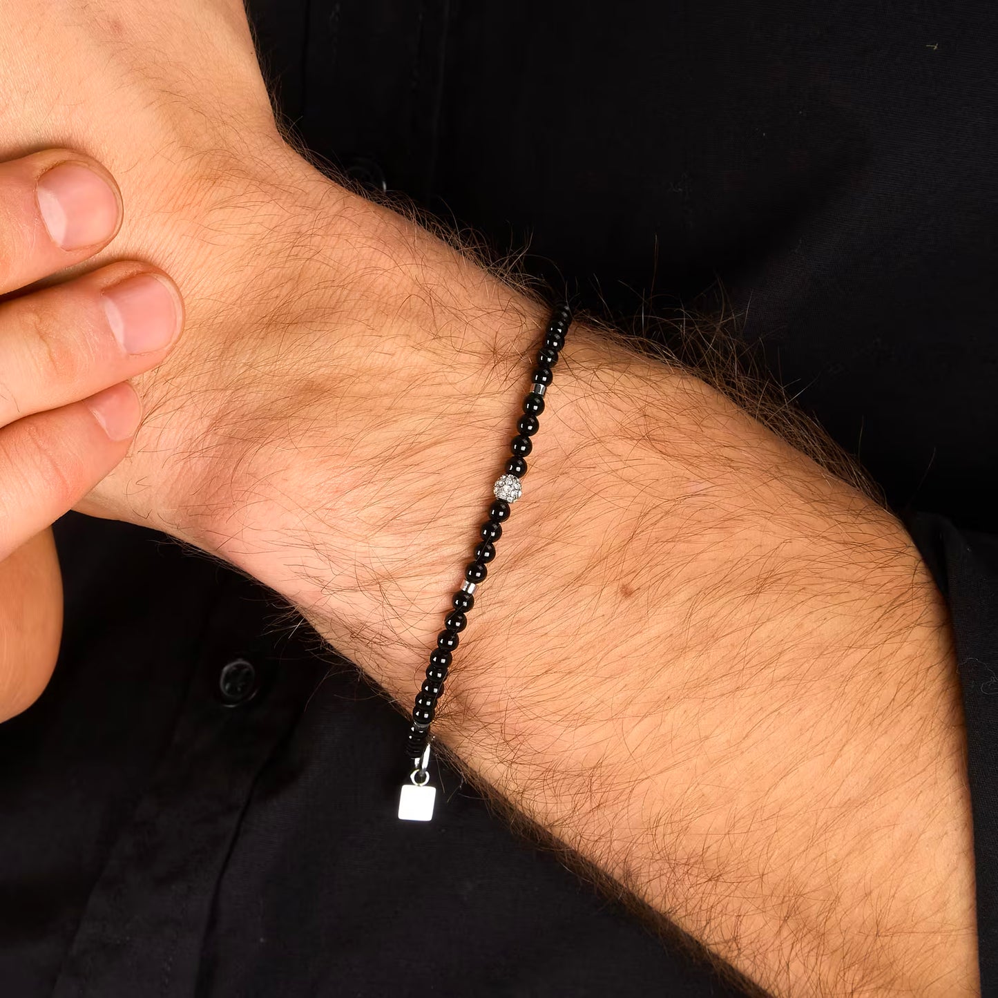 Bracciale Uomo Morellato Terra in Acciaio e Onice Nero – S1762 - Morellato