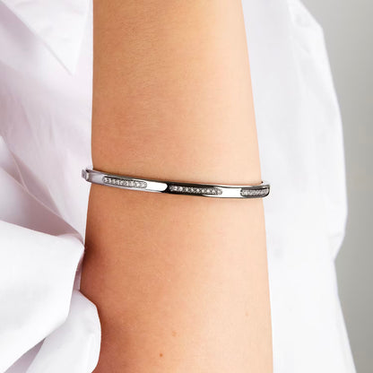 Bracciale Rigido Donna Trussardi Concept TJAYY06 – Acciaio e Cristalli - Arena Gioielli 