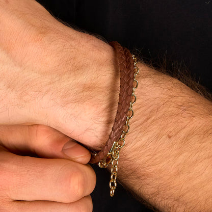 Bracciale Uomo Trussardi T-Leather TJAXZ16 - Arena Gioielli
