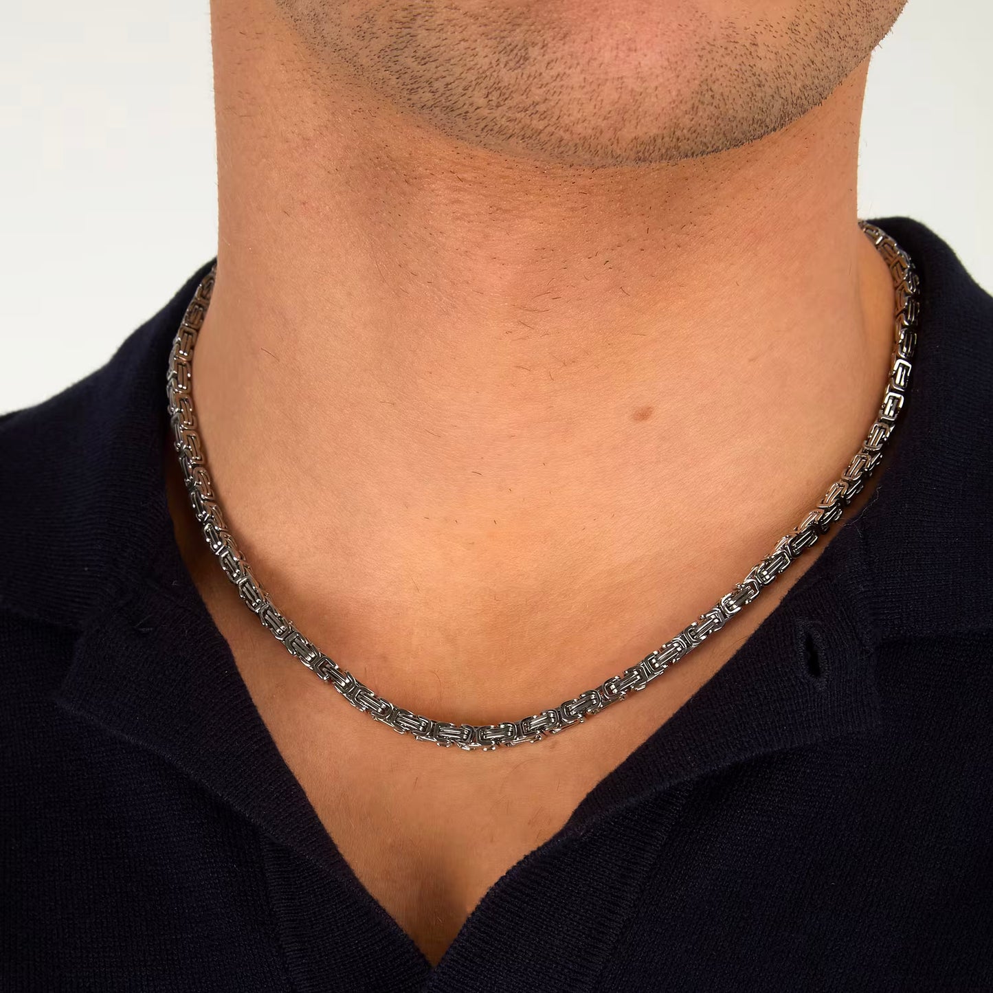 Collana Uomo Trussardi T-Steel TJAXV46 – Maglia Bizantina - Trussardi