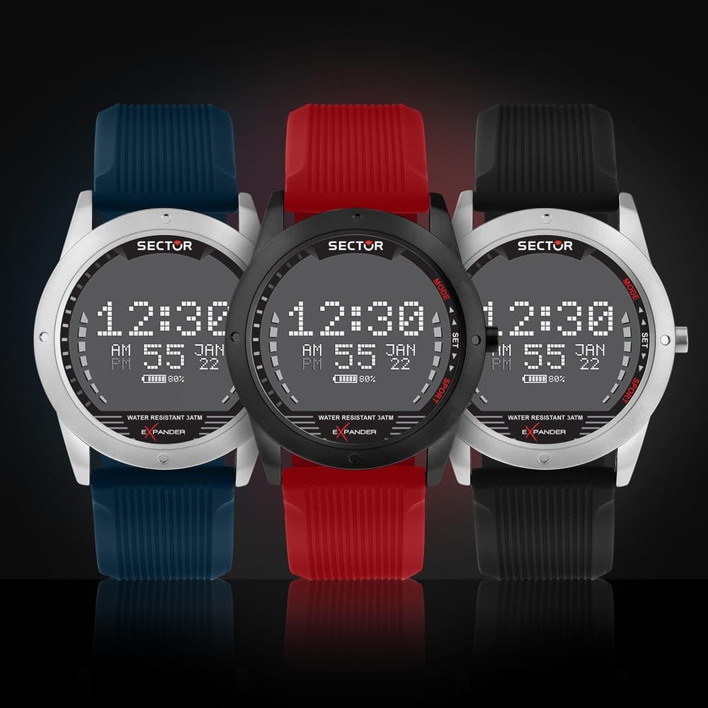 Orologio digitale uomo silicone Sector Ex-43 Nero R3251239004 - Arena Gioielli 