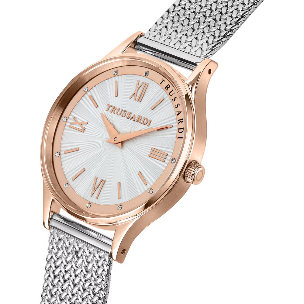 Orologio Donna Trussardi T-Star in Acciaio Oro Rosa e Silver – R2453152507 - Arena Gioielli 