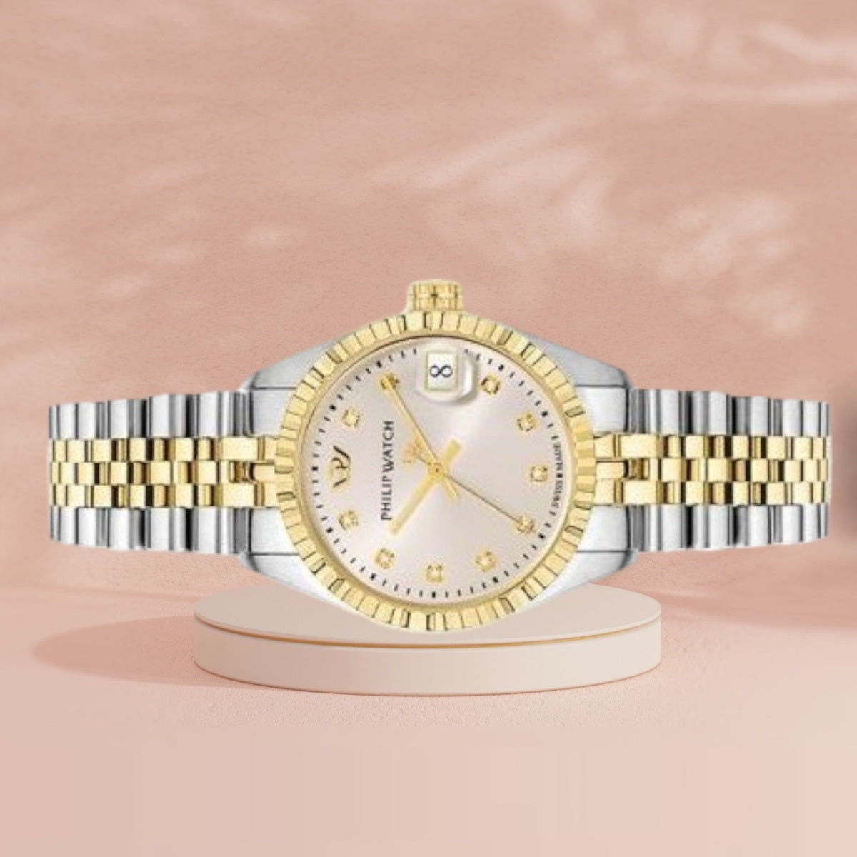 Orologio Donna Philip Watch Caribe Acciaio Oro Diamanti - Philip Watch
