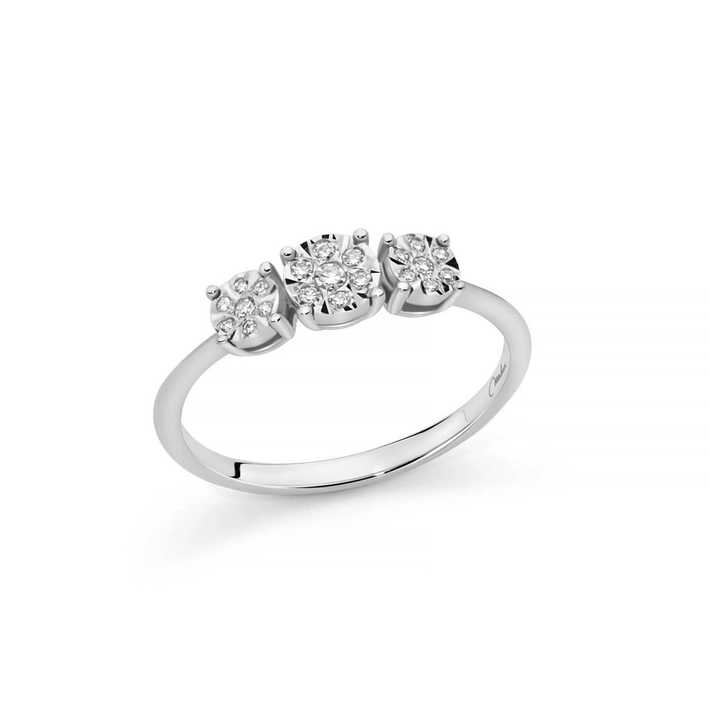 Anello Trilogy  Donna Miluna Oro Bianco e Diamanti LID4208 - Miluna