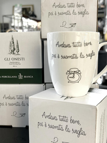 Tazza colazione 450cc Linea Gli Onesti La Porcellana Bianca - Arena Gioielli