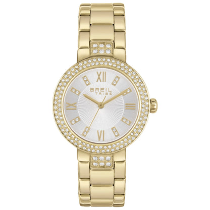 Orologio Solo Tempo Donna Breil Tribe Dance Floor EW0561 in Acciaio IP Gold con Cristalli e Quadrante Bianco