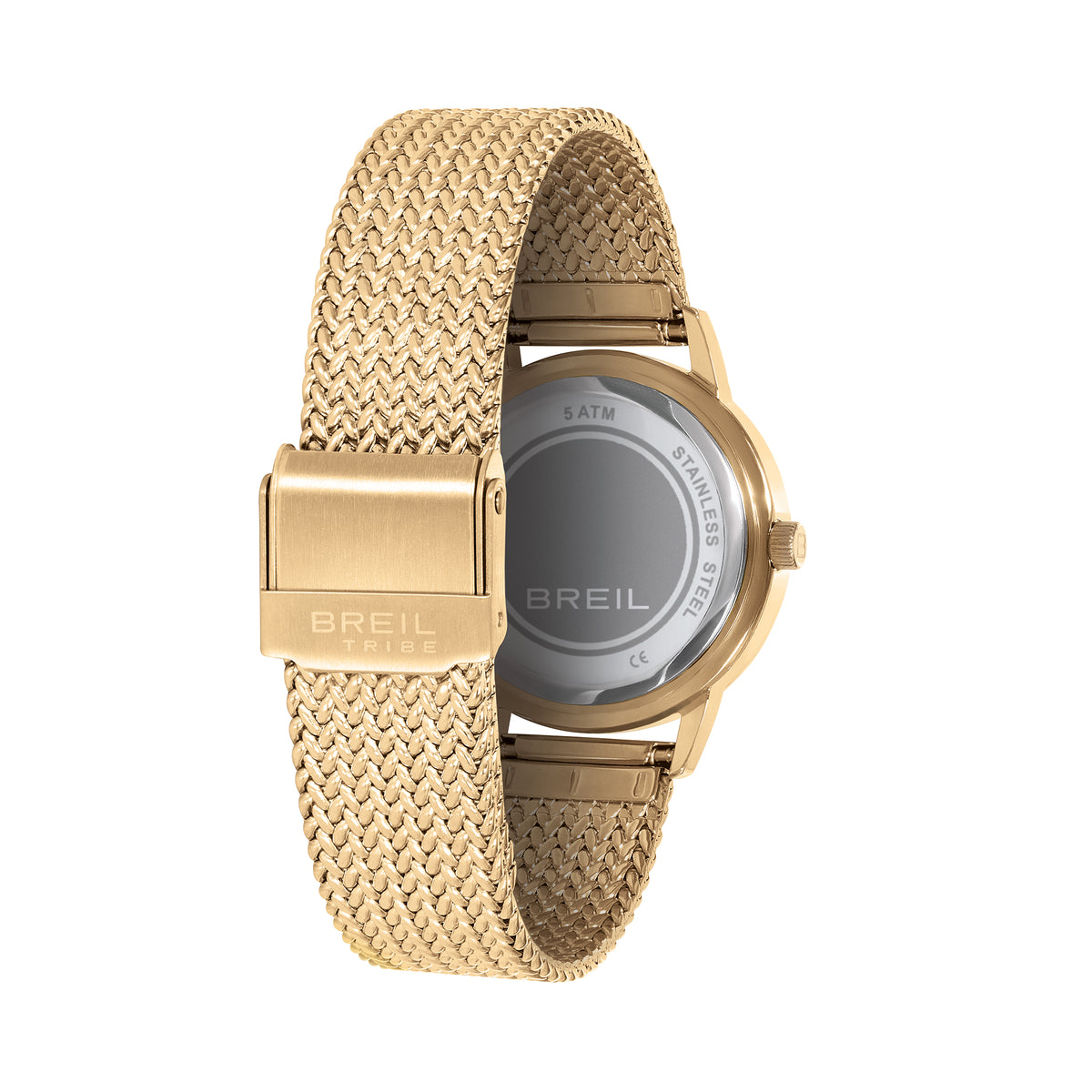 Orologio Solo Tempo Donna Breil Tribe Drop EW0803 in Acciaio Gold e Maglia Mesh con Cristalli - Breil